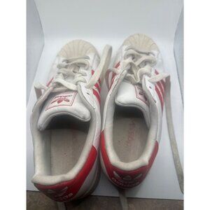 Adidas Mens Superstar Sneakers White & Red Size 9.5